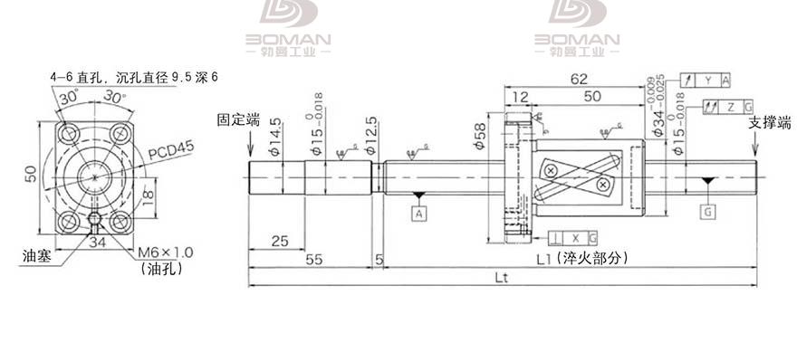 KURODA GG1520AS-BALR-1300A 黑田丝杆型号规格