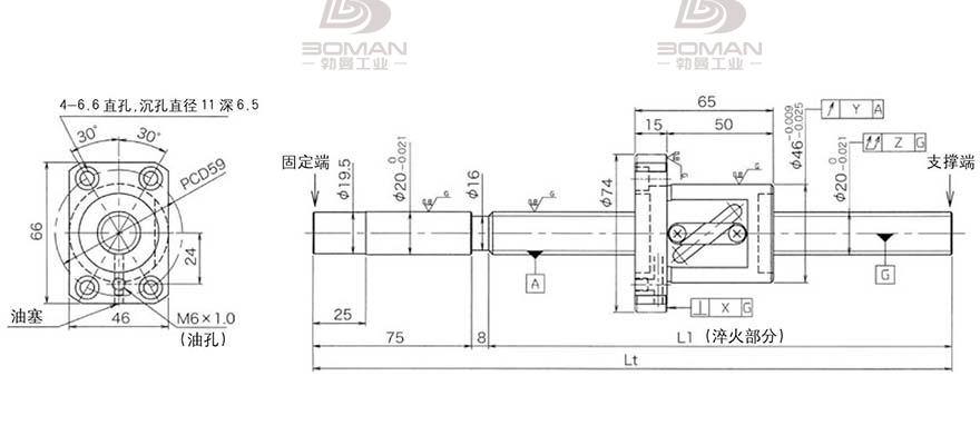 KURODA GG2010DS-BALR-1005A 日本黑田丝杆