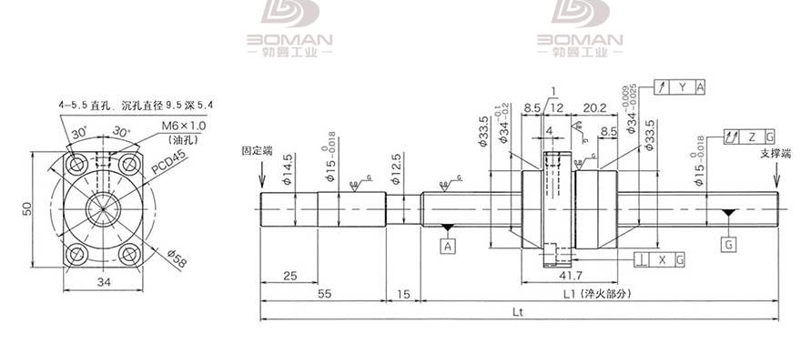 KURODA HG1540QS-BEZR-1100A 黑田精工丝杆怎么安装图解