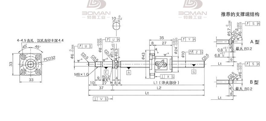 KURODA GP102FDS-AAFR-0320B-C3S 黑田15 和10丝杆价格