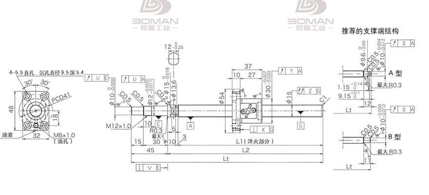 KURODA GP1502DS-BAPR-0600B-C3F 黑田精工丝杆底座安装视频