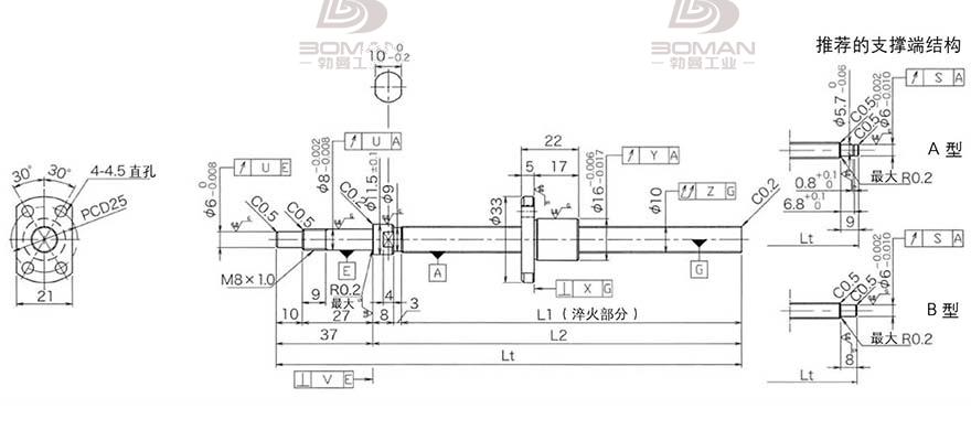 KURODA DP1002JS-HDNR-0320B-C3F 黑田精工丝杆是什么材质