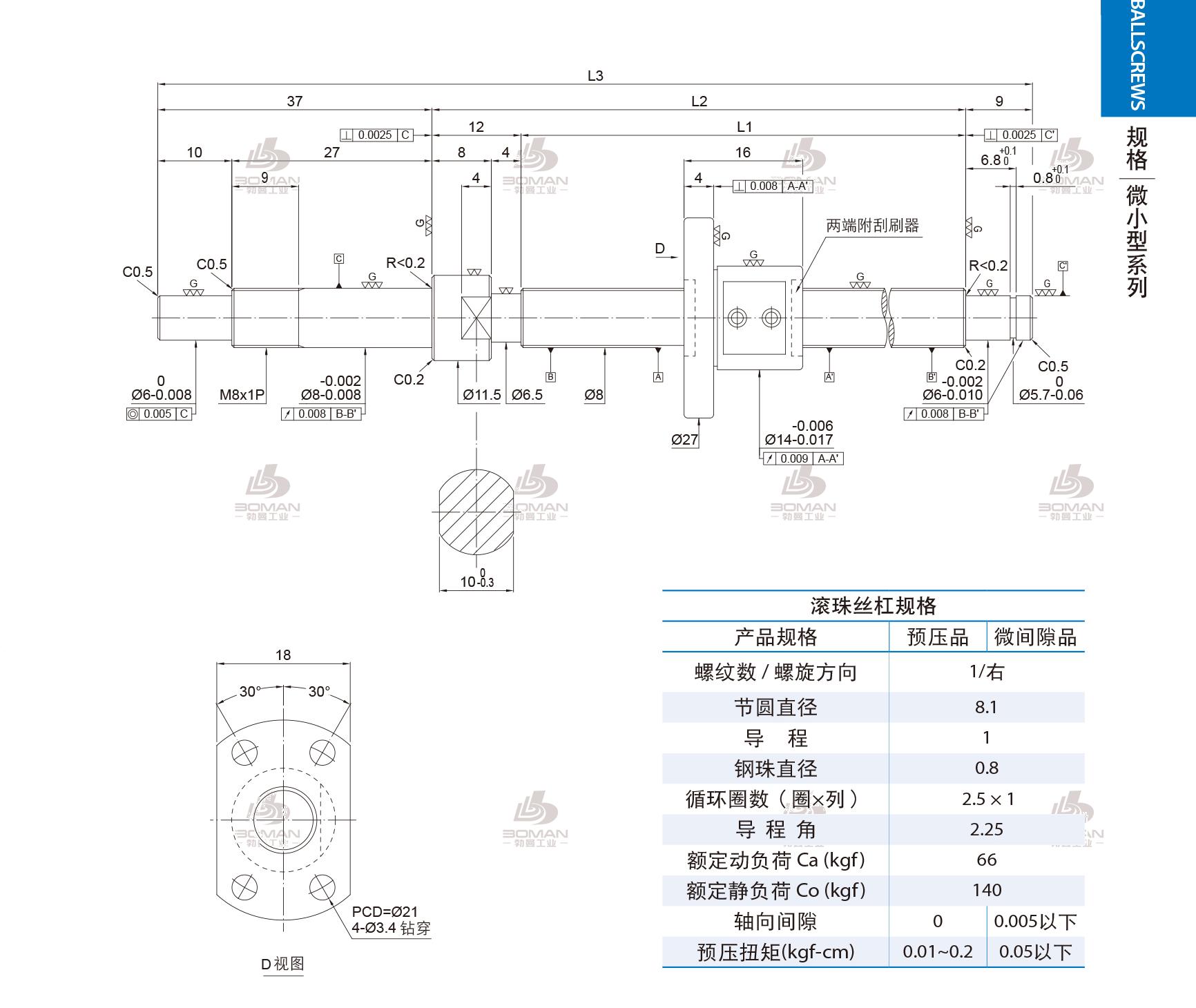 PMI FSM0801-C3-1R-0198 pmi丝杆中国官网