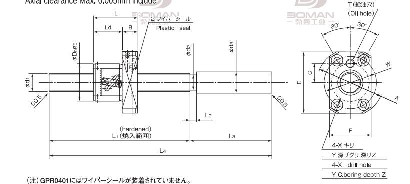 ISSOKU GTR1210EC3T-460 issoku研磨滚珠丝杆