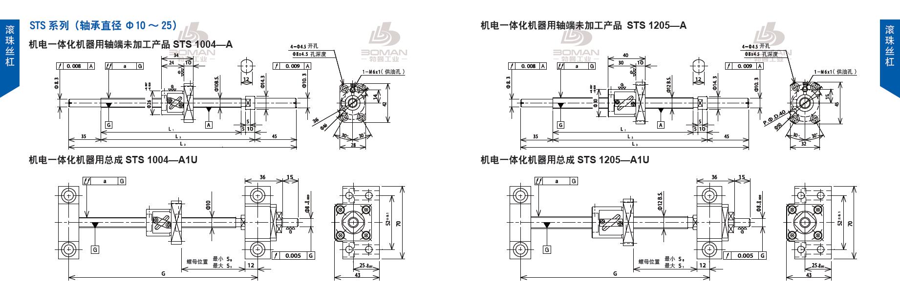 TSUBAKI STS1205-180C5-A1U tsubaki数控丝杆螺母